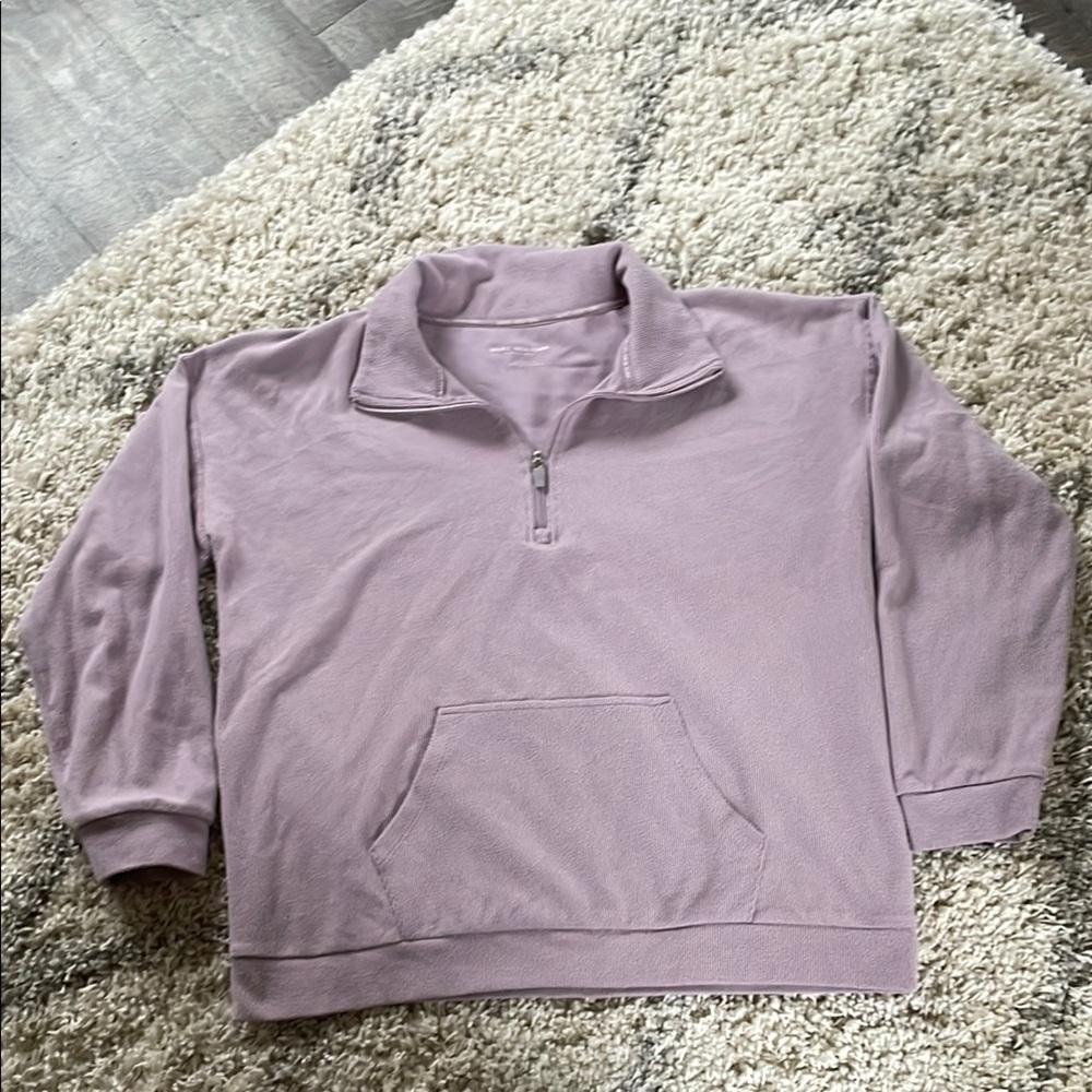 Mark New York Lavender Quarter-Zip Women’s Sweater Size Large